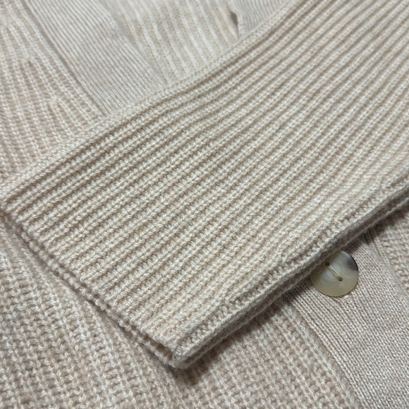 VINCE V-Neck Wool & Cashmere Cardigan, H Wafer, Size Large - Picture 9 of 11